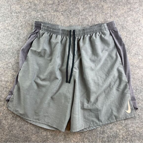 Nike Challenger 8”‎ Brief-Lined Running Shorts BQ5923-056 Size XXL Grey Mens - Picture 1 of 9